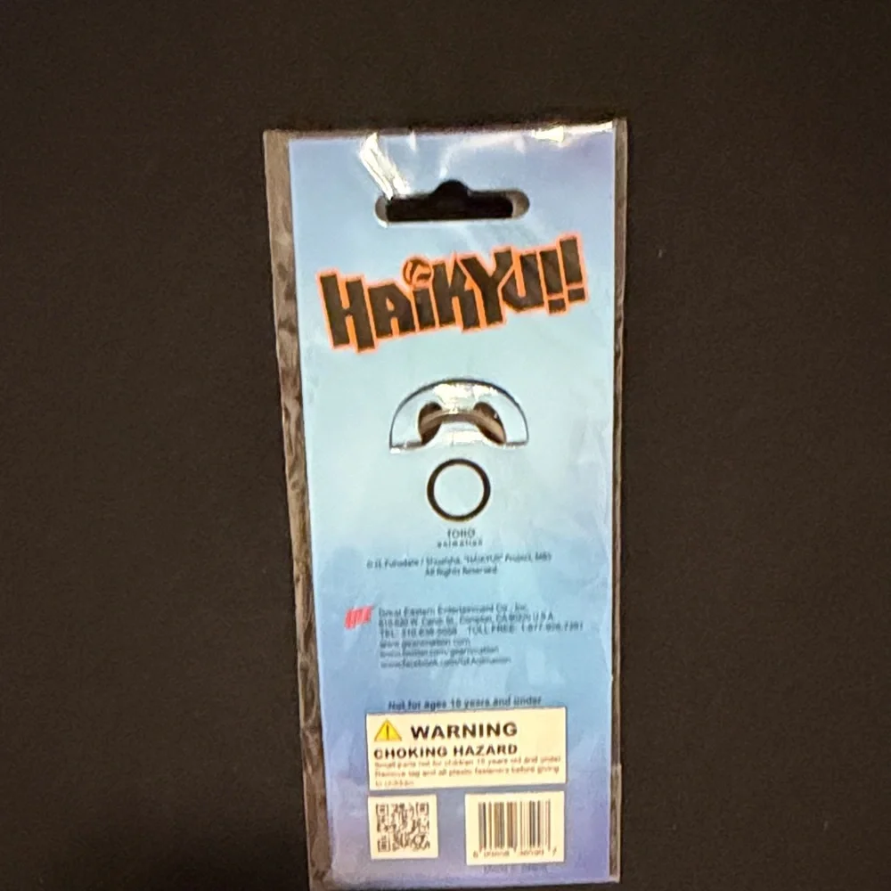 Haiku Black and Orange Volleyball Jersey Keychain with Number 10